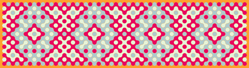 Multicolor truchet tiling connections illustration