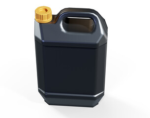 3D rendering of a red jerry can isolated.