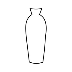 Collection of contour drawings of vases in eps 10
