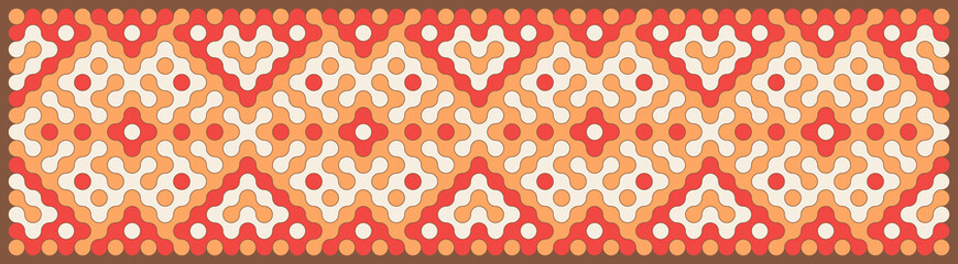 Multicolor truchet tiling connections illustration