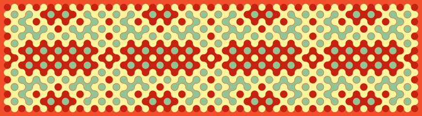 Multicolor truchet tiling connections illustration