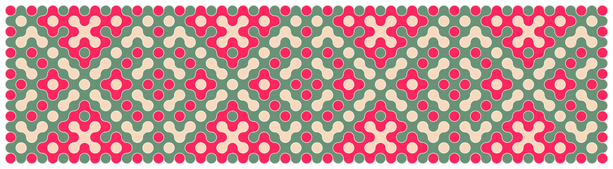 Multicolor truchet tiling connections illustration