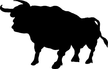 Bull Silhouette Illustrations