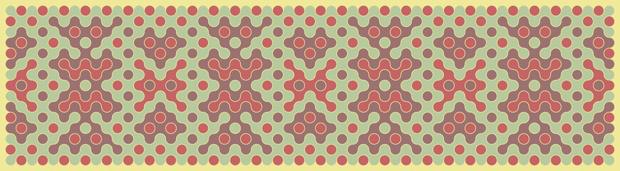 Multicolor truchet tiling connections illustration