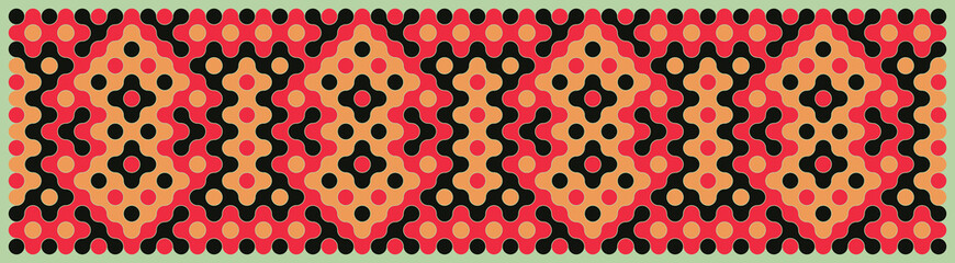 Multicolor truchet tiling connections illustration