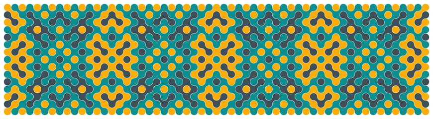 Multicolor truchet tiling connections illustration