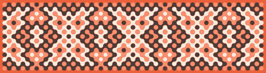 Multicolor truchet tiling connections illustration