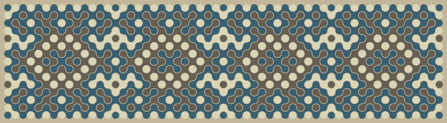 Multicolor truchet tiling connections illustration