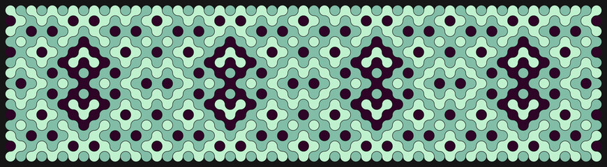 Multicolor truchet tiling connections illustration
