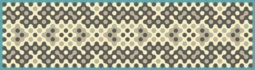 Multicolor truchet tiling connections illustration