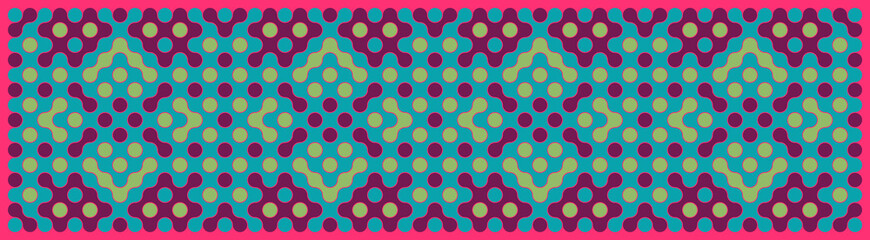 Multicolor truchet tiling connections illustration