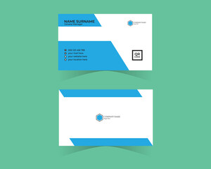 Naklejka premium Corporate Minimalistic Business Card Template Design