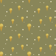 pattern with chocolate ice cream .vector food illustration