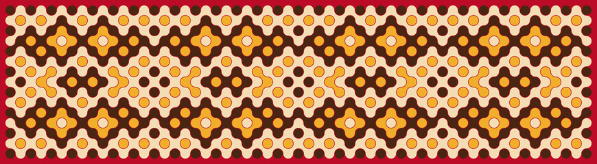 Multicolor truchet tiling connections illustration