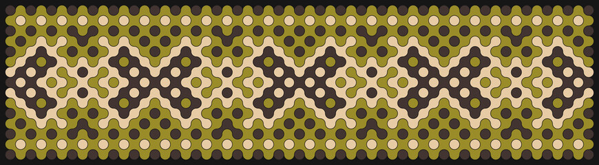 Multicolor truchet tiling connections illustration