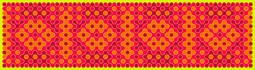 Multicolor truchet tiling connections illustration