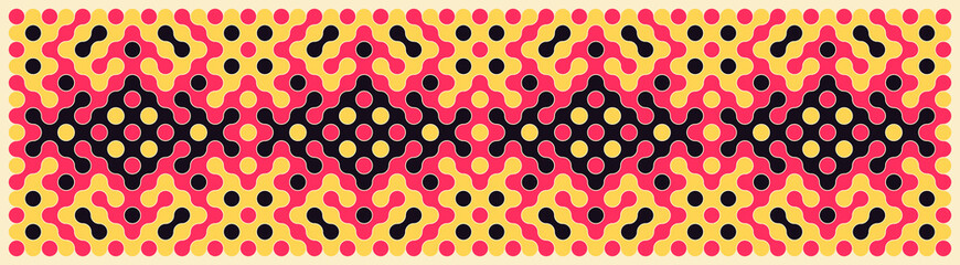Multicolor truchet tiling connections illustration