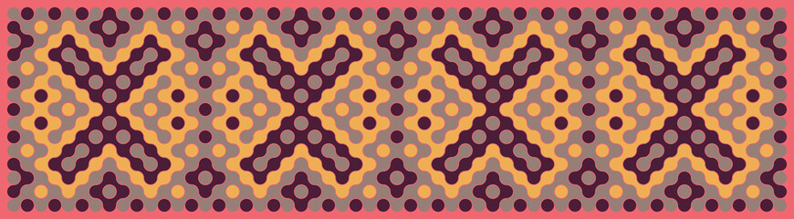Multicolor truchet tiling connections illustration