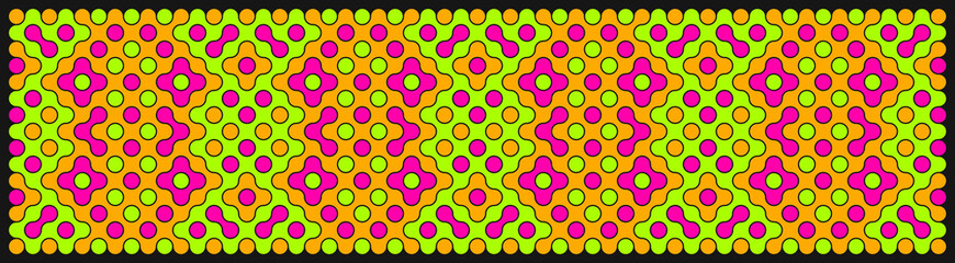Multicolor truchet tiling connections illustration