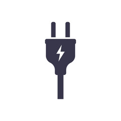 Electric plug power vector consumption ac symbol icon. Electric plug icon illustration isolated adapter cable connect