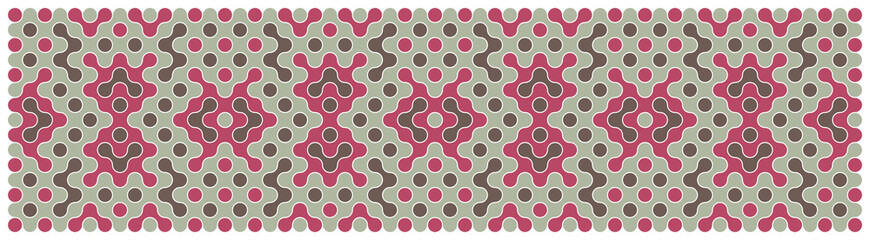 Multicolor truchet tiling connections illustration