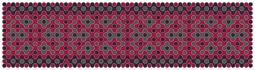 Multicolor truchet tiling connections illustration