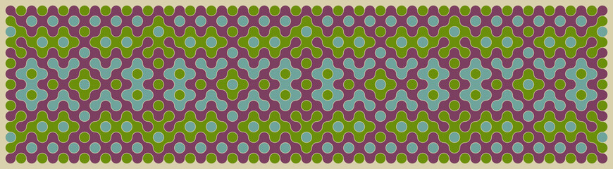 Multicolor truchet tiling connections illustration