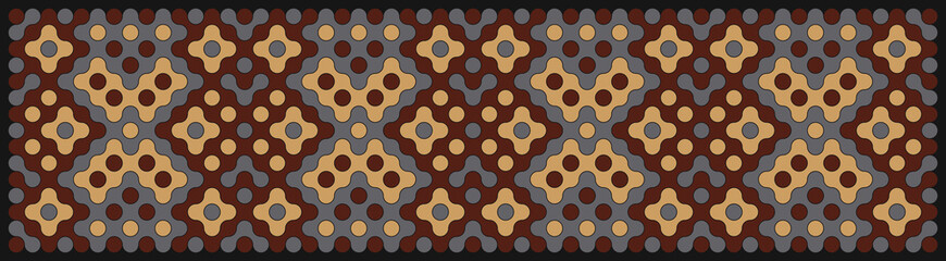Multicolor truchet tiling connections illustration