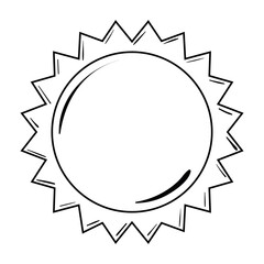 Isolated outline of a sun icon Vector