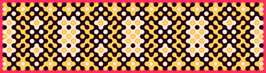 Multicolor truchet tiling connections illustration