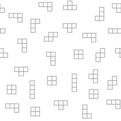 Vector retro game seamless pattern background. Video old computer game