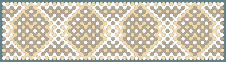Multicolor truchet tiling connections illustration