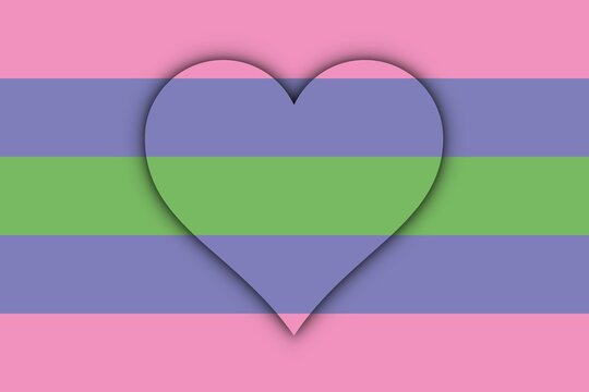 Bandera Trigender con coraz&oacute;n