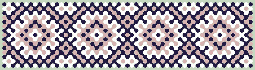 Multicolor truchet tiling connections illustration