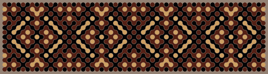 Multicolor truchet tiling connections illustration