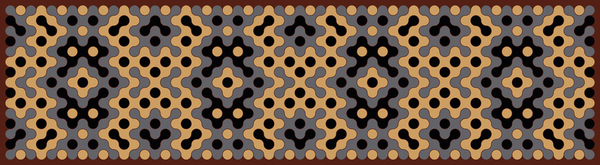 Multicolor truchet tiling connections illustration