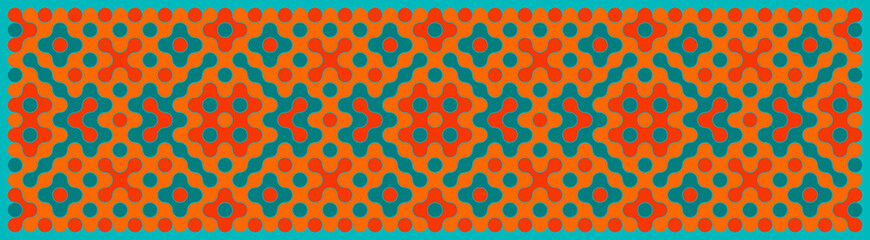 Multicolor truchet tiling connections illustration