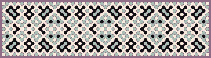 Multicolor truchet tiling connections illustration