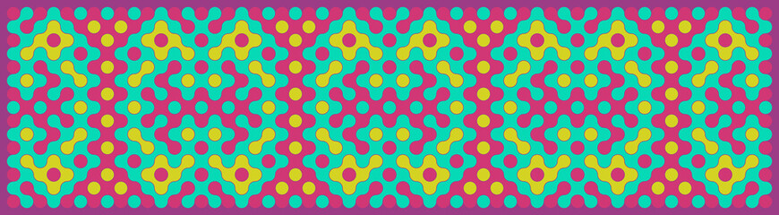 Multicolor truchet tiling connections illustration