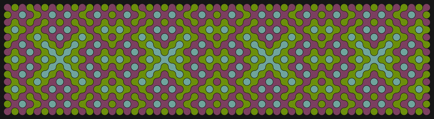 Multicolor truchet tiling connections illustration