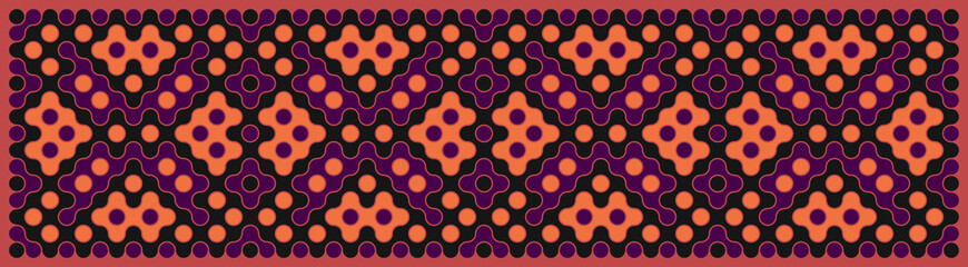 Multicolor truchet tiling connections illustration