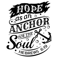 Hope as an anchor for the soul illustration © Lastwizard Shop