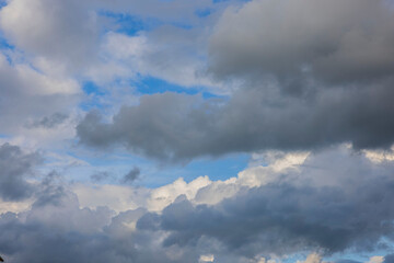Naklejka na ściany i meble Beautiful view of blue sky with clouds.