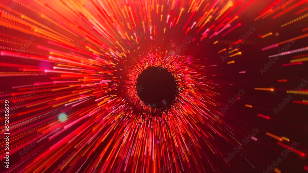 Poster red and blue background . motion . bright animation with white lines that move in different directio