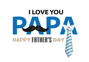 Happy Father's day card.  Men's accessories