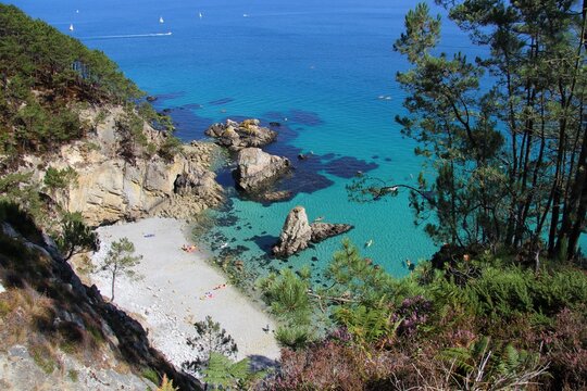 Beautiful seascape at Crozon in Brittany France