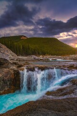 Elbow Falls Under A Sunrise Sky
