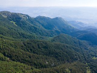 Fototapeta premium Aerial view of Popovi Livadi Area at Pirin Mountain, Bulgaria
