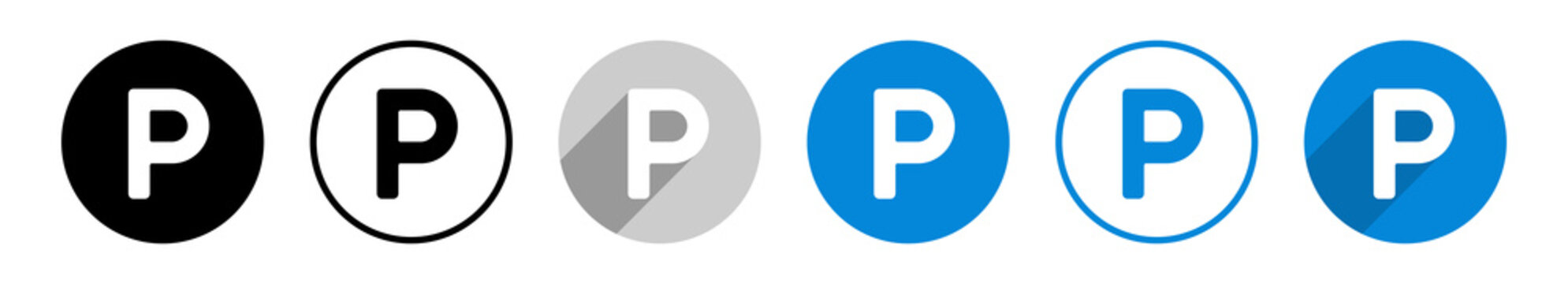 Parkplatz Vektor Symbole