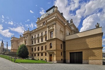 building of theatre in czech city pilsen